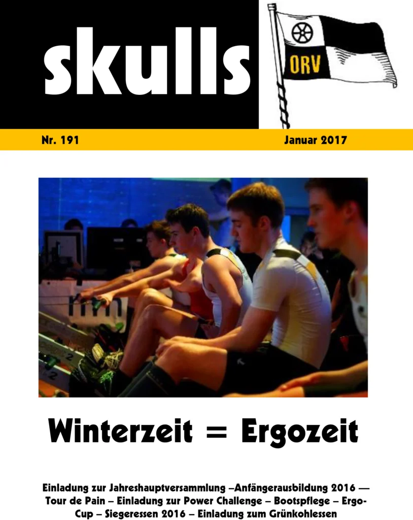 Eine Gruppe trainiert konzentriert auf Ruderergometern in dunkler, sportlicher Kleidung.
